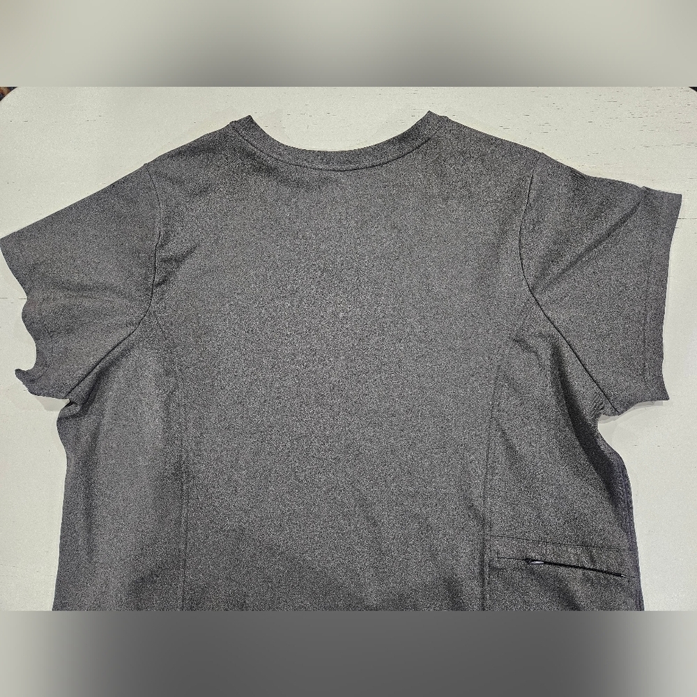 WonderWink Dark Gray Crew Neck T-Shirt - Picture 3 of 6